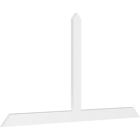 Ekena Millwork Portland Architectural Grade PVC Gable Bracket, 108"W x 58 1/2"H x 2"D x 6"F, 13/12 Pitch GBP108X59X0206POR00